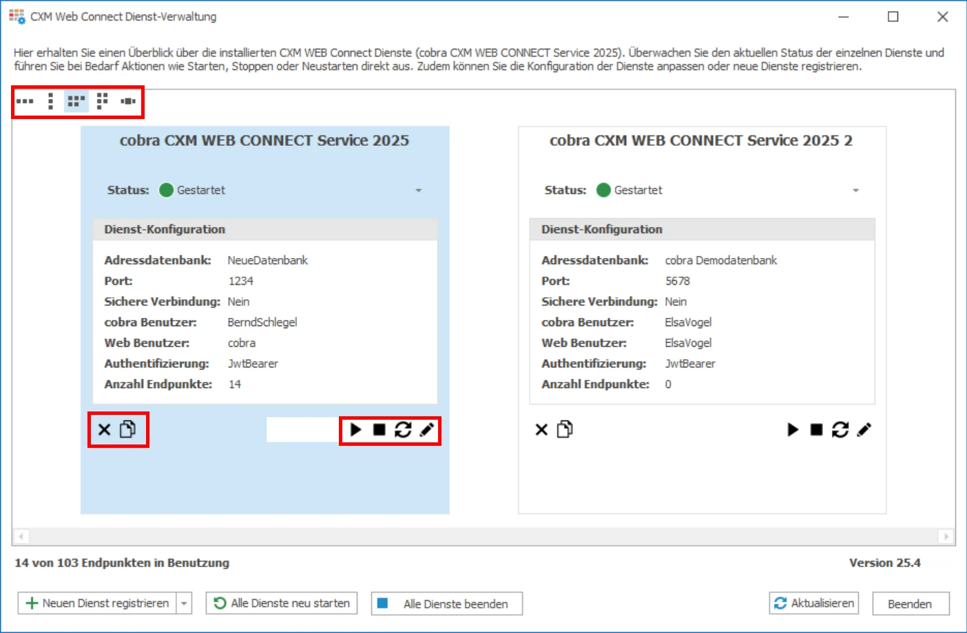 Dienst Verwaltung Uebersicht